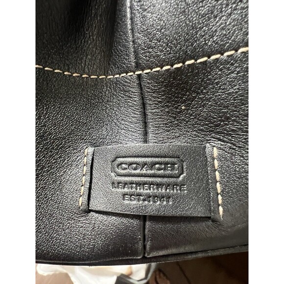 Coach Leather Tote w/ Crossbody Strap Vintage - Picture 7 of 12